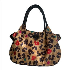 Kate Spade ♠️ Multi Colored Leopard Print Shoulder Bag